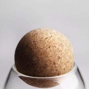 Bocal en verre OEM avec <span class=keywords><strong>joint</strong></span> hermétique couvercle en bois boule bocal à bonbons transparent bocal Mason bocal de stockage des aliments boîte pour servir le thé café épices sucre - Product Image 3