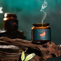 Bougies en pot de verre de cire de soja parfumées personnalisées de marque privée 80g bougie parfumée d'aromathérapie de parfum de maison