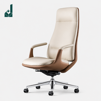 Chaise de bureau de direction moderne à dossier haut bicolore en cuir PU, hauteur réglable, avec roulettes de remplacement pour studio, bureau et entreprise