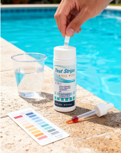 Produit en promotion : <span class=keywords><strong>Bandelettes</strong></span> de test multi-paramètres 6-en-1 pour <span class=keywords><strong>piscine</strong></span> d'eau salée, avec logo personnalisé, pour <span class=keywords><strong>piscine</strong></span> hors-sol - Product Image 6