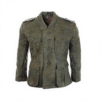 Tunique en laine pour homme, manches longues, boutonnée sur le devant, veste uniforme vintage, hiver, respirante, imperméable, écologique, réversible, coupe-vent