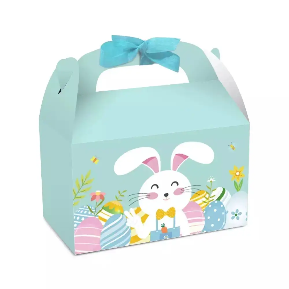 Caixa de coelho personalizada de fábrica, embalagem misturada de doces/chocolate/ovo de desenho animado caixa de páscoa