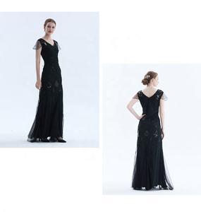 ชุดเดรสยาวคลุมเท้าสไตล์วินเทจสำหรับผู้หญิง ประดับเลื่อม แต่งลูกปัด สไตล์แฟลปเปอร์ยุค 1920s สำหรับงา<span class=keywords><strong>น</strong></span>ปาร์ตี้คลับ ชุดเดรสยาวคลุมเท้า - Product Image 5