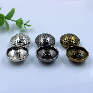 Logo kustom pola bunga empat bagian kancing jepret logam kancing pengencang Tekan musim semi mewah untuk pakaian garmen kulit - Product Image 2