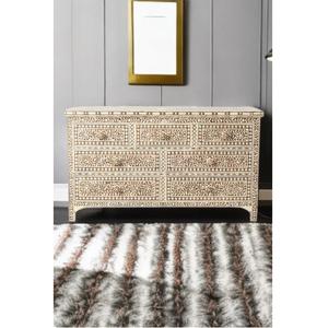 Meuble à tiroirs unique en os incrusté, fabriqué à la main avec des détails de luxe pour les projets de décoration intérieure à prix de gros - Product Image 1