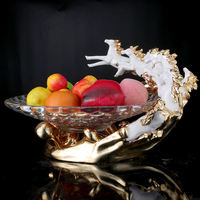 Sculpture de cheval en résine de luxe, écologique, pour bureau, assiette à fruits, design animal, décoration d'intérieur