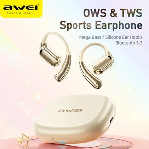 <span class=keywords><strong>AWEI</strong></span> 노이즈 캔슬링 TWS 이어폰 및 헤드폰 오픈 이어 디자인 블루 치아 무선 헤드셋 - Product Image 2