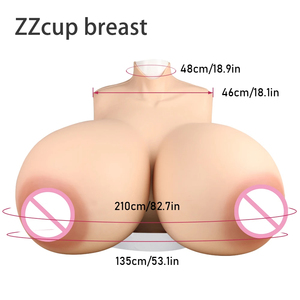 Seins en silicone gonflables XXL pour LGBTQ+, formes mammaires DIY homme-femme, à remplir d'air ou d'eau, pour cosplay, travestissement, personnalisables - Product Image 6