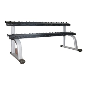 Estante de almacenamiento comercial grande de 10 pares de mancuernas de dos estantes de Mancuernas - Product Image 3