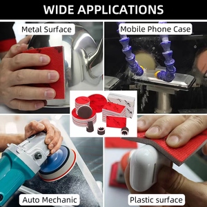 Tampons abrasifs arrière souples avec mousse abrasive floquée pour le polissage des étuis de téléphones portables, 3C et produits numériques électroniques - Product Image 5