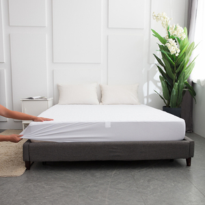 Housse de protection de matelas en polyester 100% matelassé hypoallergénique imperméable avec fermeture à glissière pour la maison et les hôtels Style uni - Product Image 6