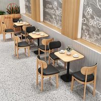 Restaurant Bois Bois Café Café Table et Chaise Ensemble Banc Canapé Cabine Sièges Meubles pour Restaurant