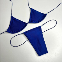 Fabrication OEM de Gros Ensemble Deux Pièces en Polyester Haut de Bikini Tenue de Danseuse pour Femmes Pantalon Taille Basse en Latex Sexy Vêtements de Scène Exotiques