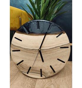 Reloj de Pared Elegante de Resina y Madera, Hecho a Mano, Duradero, Funcional y Decorativo, Ideal para Sala de Estar, Dormitorio u Oficina - Product Image 1