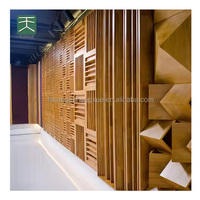 TianGe Usine 2D/3D QRD Triangle En Bois Panneau de Diffuseur Acoustique Dinding Akustik Diffuseur suara pour kedap suara