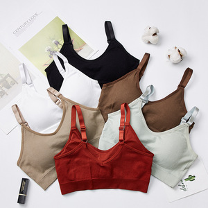 Nuovo all'ingrosso senza cuciture canotta <span class=keywords><strong>Bralette</strong></span> Yoga canotta reggiseno sportivo Lingerie - Product Image 3