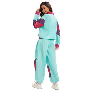 Conjunto <span class=keywords><strong>de</strong></span> Chaqueta y Pantalones Deportivos Retro Disco Hip-hop <span class=keywords><strong>de</strong></span> <span class=keywords><strong>los</strong></span> <span class=keywords><strong>80</strong></span> <span class=keywords><strong>para</strong></span> Adultos Unisex, Ropa <span class=keywords><strong>de</strong></span> Baile Otoñal, Transpirable y Resistente al Viento, Color Sólido - Product Image 5