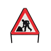 Marqueur d'avertissement de sécurité réfléchissant pour site de construction de l'UE Portable enroulable pliable Rappel de danger Tente Trépied Panneau de signalisation routière