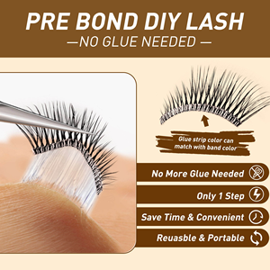 Ciglia Finte 3D Riutilizzabili in <span class=keywords><strong>Visone</strong></span> Sintetico, Fatte a Mano, Cruelty-Free, con Banda Trasparente, Naturali, per Trucco da Festa, a Striscia, Effetto Volume, che si Illuminano al Buio - Product Image 2