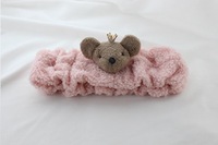 Bandeau en peluche douce en forme de tête d'animal pour enfants – Accessoire mignon pour le lavage du visage et les soins de la peau
