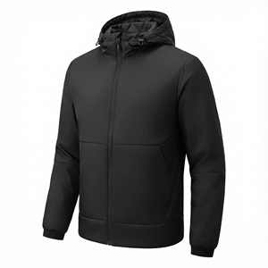 Softshell Homme Personnalisé Hiver Décontracté Col Montant Zippé Couleur Unie Imperméable Respirant Coupe-Vent Séchage Rapide Écologique - Product Image 2