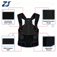 Correcteur de posture unisexe en maille respirante avec sangles réglables en forme de X pour le soutien du dos et des épaules, idéal pour un usage quotidien