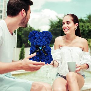 Oso de Rosas Artificiales con Diamante en Forma de Corazón para San Valentín, Día de la Madre, Cumpleaños, Aniversario, Novia, <span class=keywords><strong>Esposa</strong></span> - Product Image 5