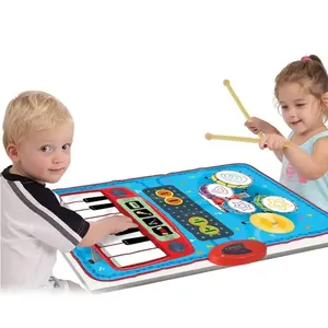 Frühe pädagogische Musik instrumente Jazz Drum Piano Decke tragbare Baby matte Spiel matte