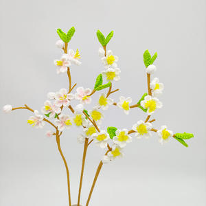 Ramo <span class=keywords><strong>de</strong></span> Flores Tejidas a Crochet, Flores <span class=keywords><strong>de</strong></span> Invierno, Flores <span class=keywords><strong>de</strong></span> Melocotón, Flores <span class=keywords><strong>de</strong></span> Pera, Flores Tejidas a Mano - Product Image 3