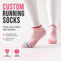 Chaussettes de course professionnelles personnalisées pour hommes et femmes, respirantes en maille, anti-ampoules, rembourrées, pour le sport