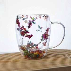 Mug à café en acier inoxydable avec fleurs séchées à l'intérieur, design unisexe écologique pour les fêtes - Product Image 1