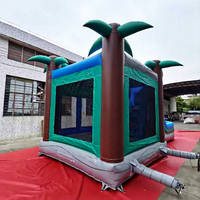 Combo toboggan gonflable aquatique en forme d'arbre avec château gonflable et rebondissement estival - Utilisation commerciale en extérieur, certifié CE, matériau PVC