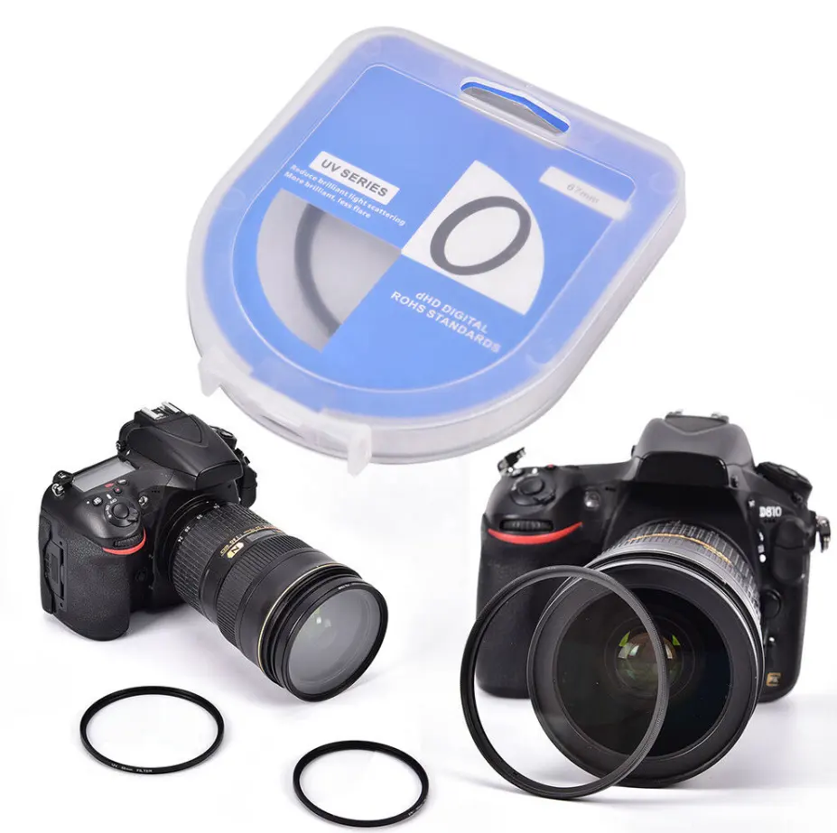 37 40.5 43 46 49 52 55 58 62 67 72 77 82 mm UV 디지털 필터 렌즈 프로텍터 캐논 니코 DSLR SLR 카메라 패키지