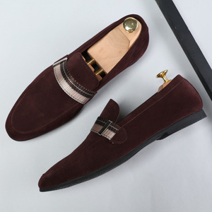 Chaussures Oxford pour hommes de créateur italien, patchwork, bout carré, légères, respirantes, banquet, mariage, lacets, mocassins plats - Product Image 1