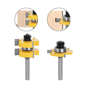 Routeur Bit Set 2PCS <span class=keywords><strong>8mm</strong></span> Shank Langue <span class=keywords><strong>Rainure</strong></span> Joint Routeur Bit Set <span class=keywords><strong>Fraise</strong></span> pour Bois Travail Du Bois - Product Image 2