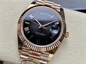 La mejor calidad mecánica a prueba de agua 40mm AR Factory 904l Acero ETA 3255 Movimiento 228238 Peso 184g Reloj de oro rosa - Product Image 3