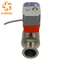 Vanne à boisseau sphérique électrique intelligente motorisée sanitaire 24VDC SS316L à raccord Tri-Clamp 4-20mA, régulée, ODM/OEM
