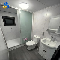 Casa Contenedor Expandible sobre Ruedas, Mini Casa Móvil con Cargador y Paneles Sándwich de Acero