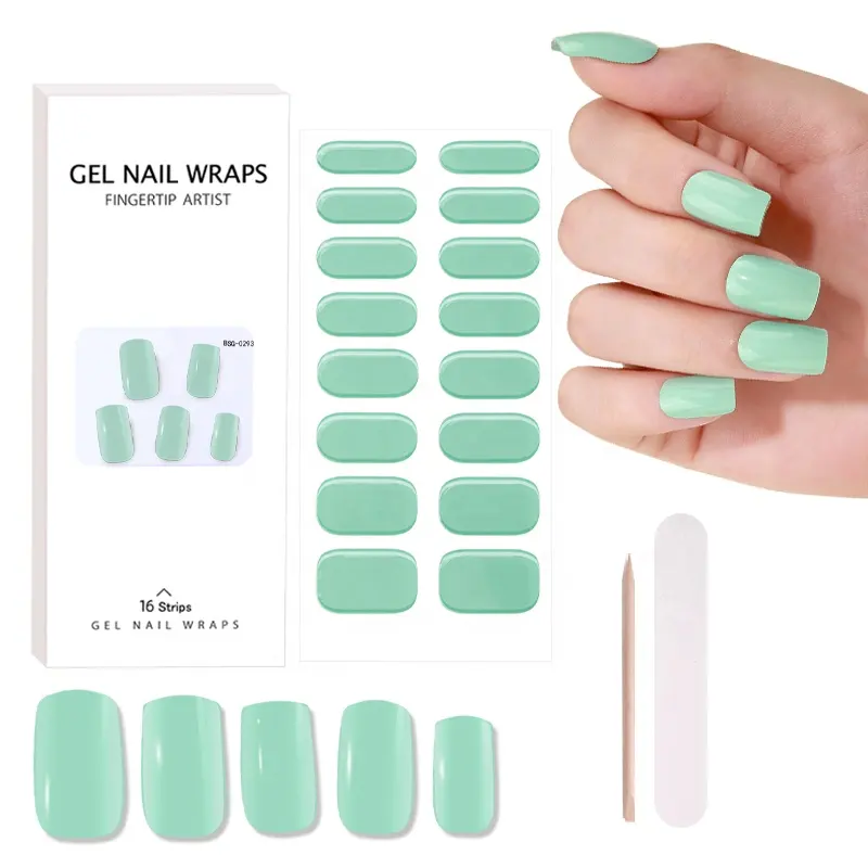 All'ingrosso Custom Designer 3d Nail Art Wraps adesivo opaco decalcomanie ecologiche strisce adesivo per unghie smalto Gel Semi polimerizzato
