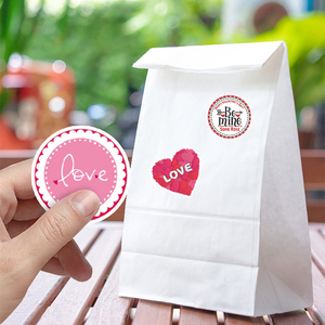 Ngày Valentine Nhiệt Nhãn Sticker Bao Bì Nhãn Tùy Chỉnh Dính Giấy Không Thấm Nước Hình Trái Tim Dán - Product Image 3