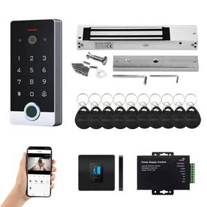 Yüksek kaliteli Tuya Wifi gerçek zamanlı iki yönlü ses Video interkom Normal açık ziyaretçi desen ile parmak izi kapı erişim kontrolü - Product Image 1