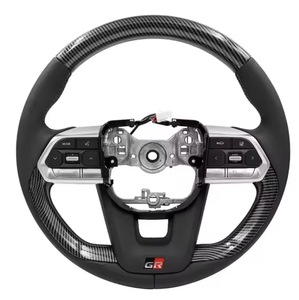 Volant en cuir pour <span class=keywords><strong>Toyota</strong></span> LC300 Land Cruiser Hilux <span class=keywords><strong>Gr</strong></span> Fortuner camry MK5 A90 79 Series <span class=keywords><strong>corolla</strong></span> GT - Product Image 3
