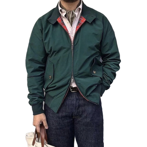 Chaqueta Varsity de Lona Tejida a Crochet con Rayas Vintage para Hombre, Cuello en V, Cierre de Cremallera, Transpirable, Casual, con Botones, para Otoño - Product Image 1