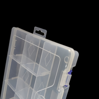 Boîte de rangement transparente rectangulaire à 10 compartiments en plastique PP de haute qualité pour la vente en gros