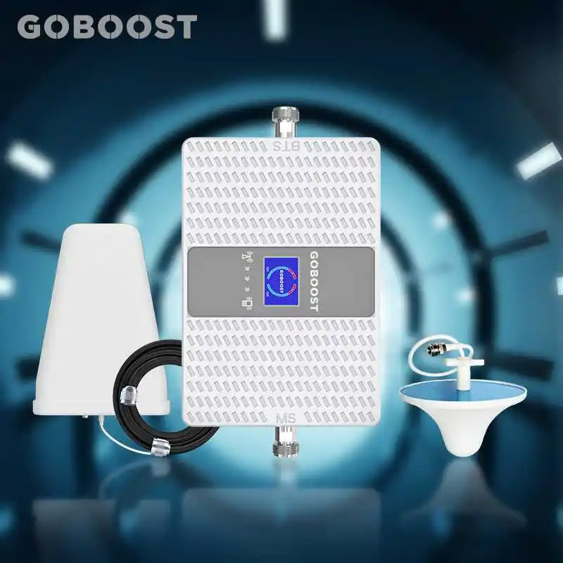 Goboost Dual Band <span class=keywords><strong>Booster</strong></span> Hoge Kwaliteit 1700 1800 Aws Dcs 2G 3G 4G Mobiele Telefoon Repeater signaal <span class=keywords><strong>Booster</strong></span>