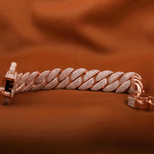 Pulsera de Eslabones Cubanos de Longitud Personalizada con Moissanita VVS, Plata 925, Joyería de Lujo, Regalo para Hombres y Mujeres - Product Image 1