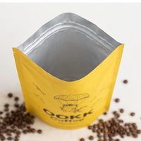Sacs à café réutilisables personnalisés avec logo imprimé en couleur, fermeture éclair, en BOPP/AL/PE, impression numérique, faible MOQ, emballage
