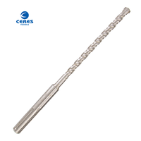 Shehds MAX — pointe plate SDS PLUS, à double cannelure, mèches pour marteau, perçage de la pierre à béton