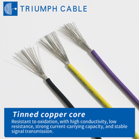 Câble Triumph UL3385 isolé XLPE 105 ℃   Câble en cuivre étamé 300V VW-1 pour ordinateur, appareil photo numérique, instrument de mesure