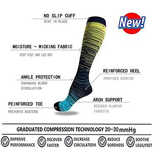 Comfortable Durable High Quality Top Rated Custom Fashion Nurse <b>Compression</b> <b>Socks</b> <b>Compression</b> 20-30 Mmhg <b>Running</b> <b>Socks</b> 2022 - Product Image 4